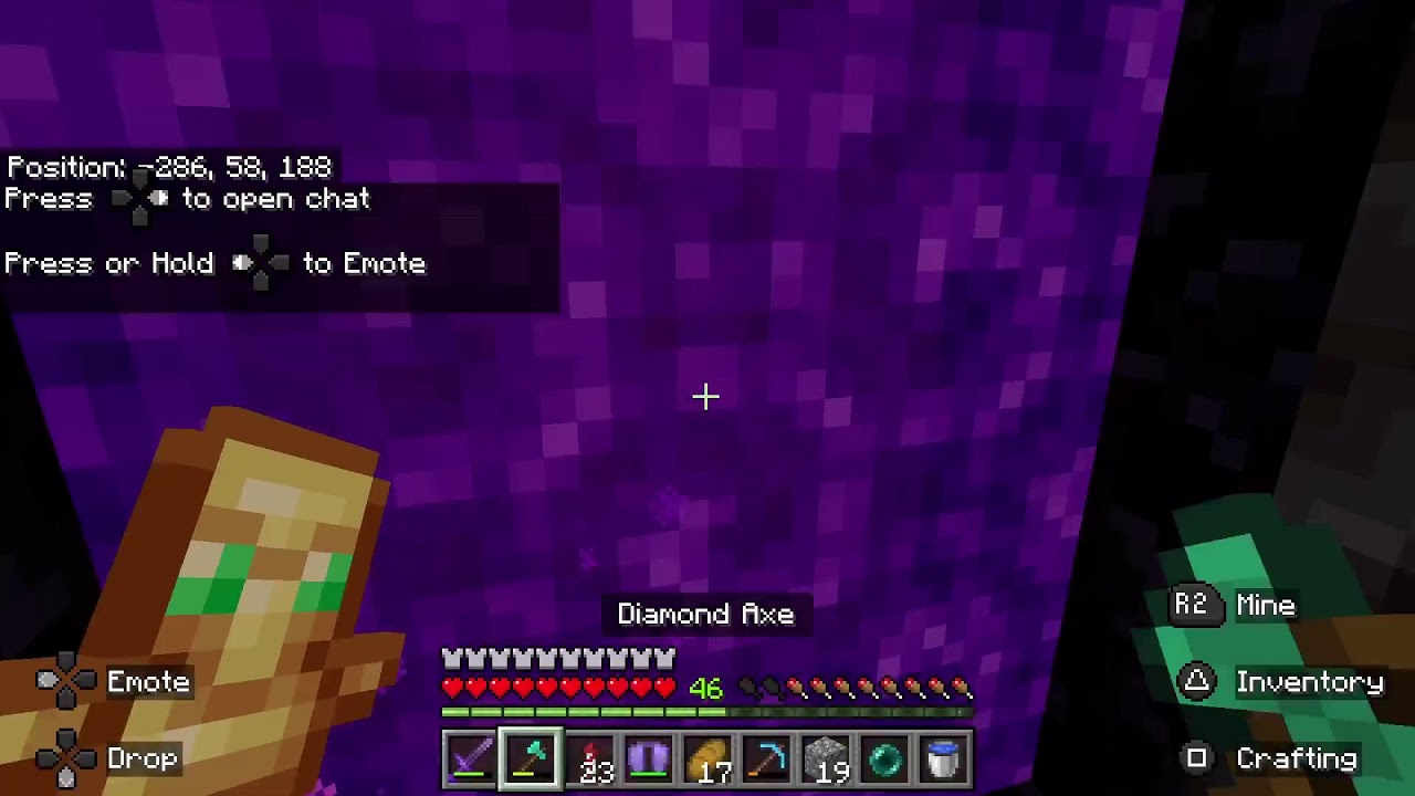 Playing Minecraft