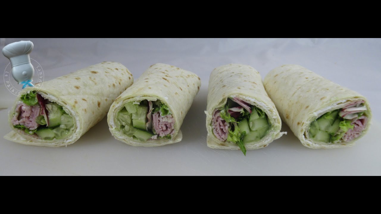 Recette de wrap de chèvre frais, pesto et jambon