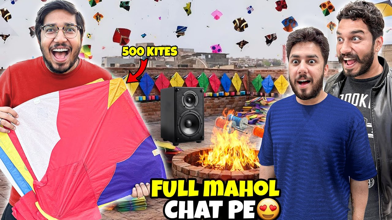 Basant Ki Tayari Complete 😍🔥 | Bonfire, BBQ, DJ & 500 Kites 🪁