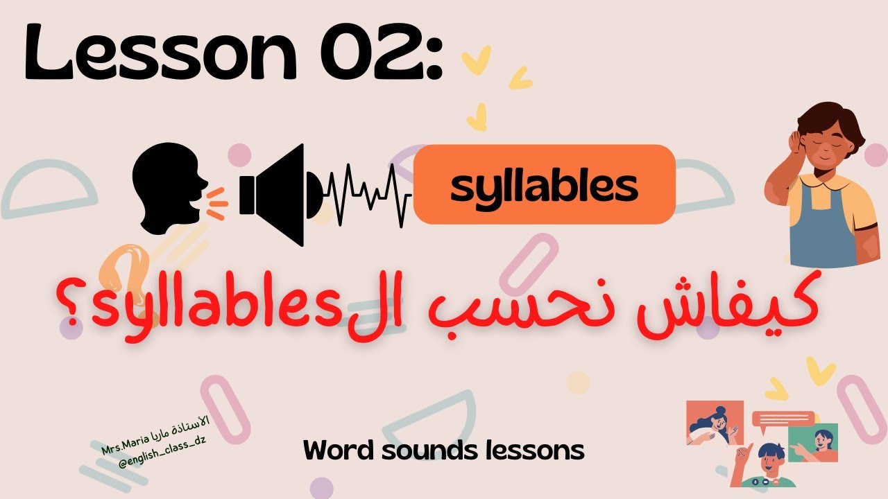 word sounds : syllables (part one )  كيفية حساب المقاطع الصوتية للكلمات( اولى + ثالثة ثانوي)