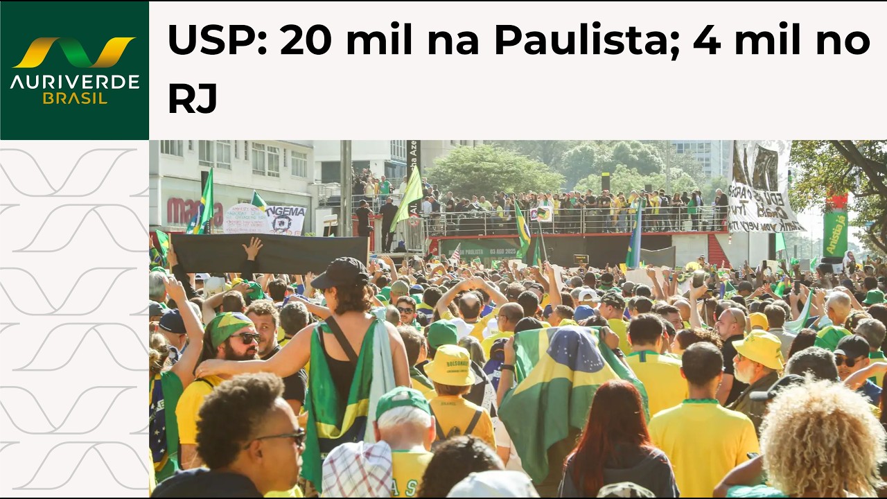USP diz que 20 mil foram a manifestação na Paulista; no Rio foram 4 mil