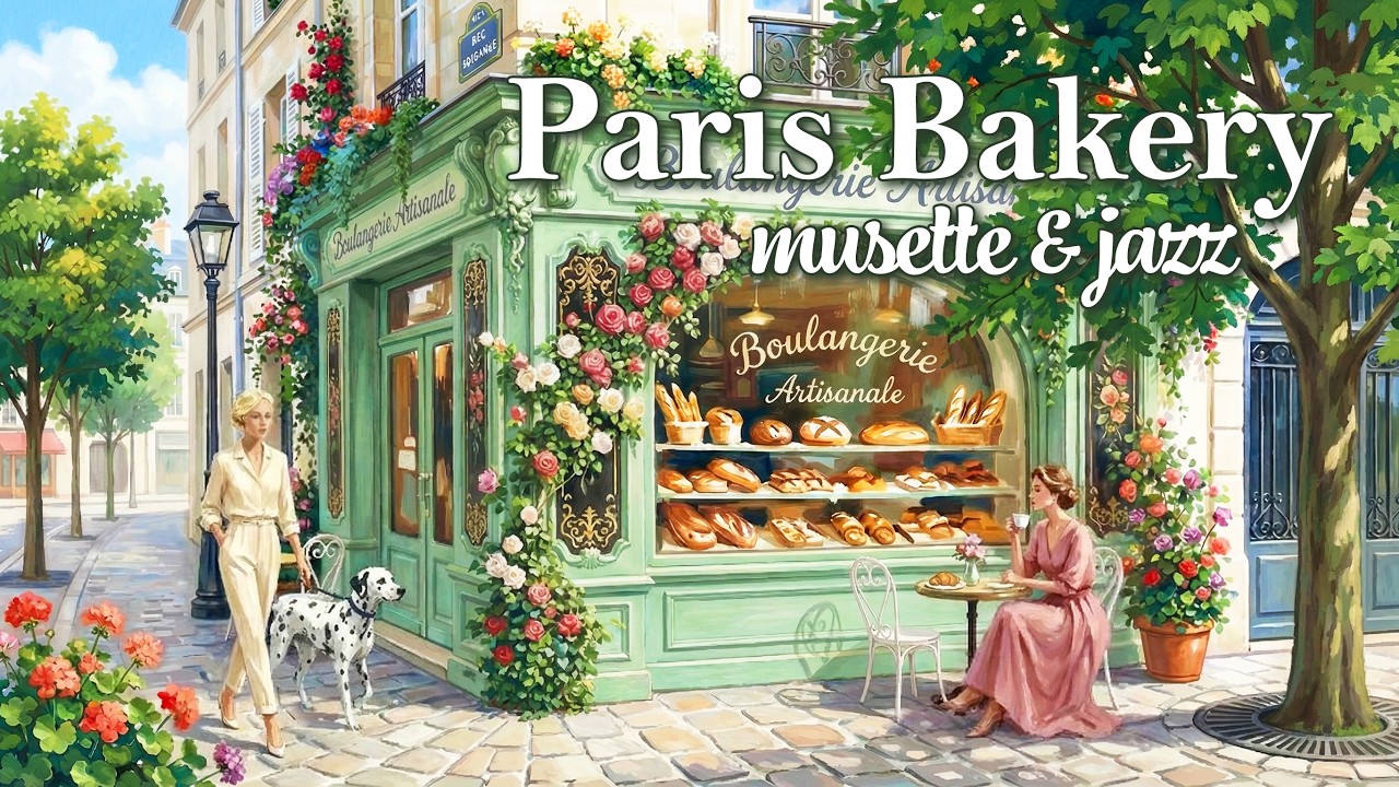 𝐏𝐚𝐫𝐢𝐬 𝐁𝐚𝐤𝐞𝐫𝐲 🥐 Music for a Sweet Morning | 1 Hour French Caf&eacute; Music
