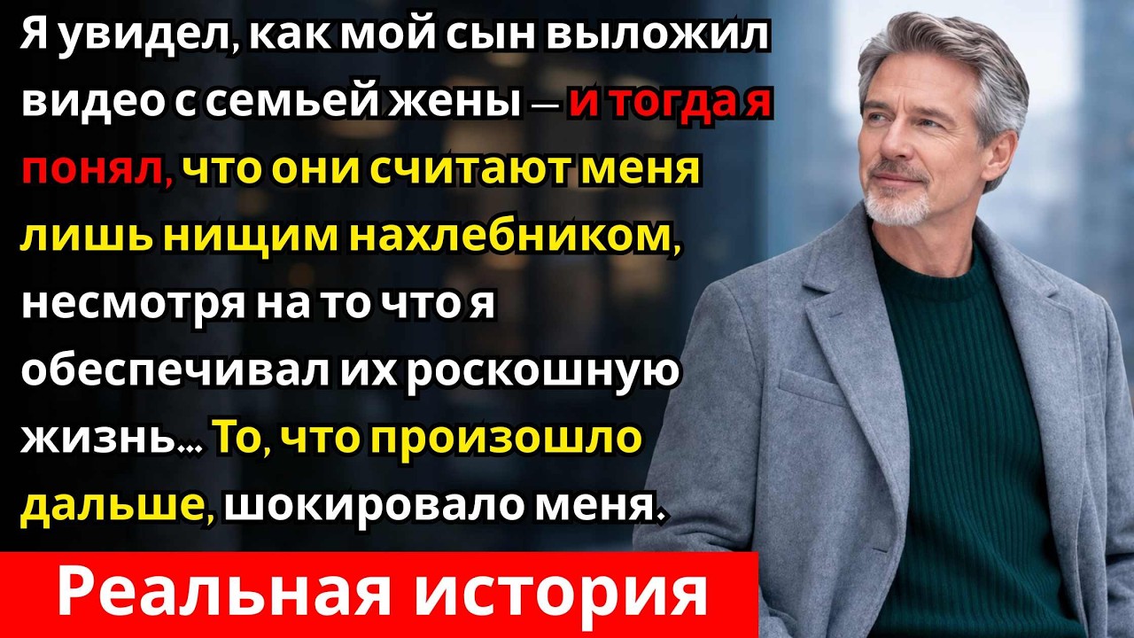 Мой сын показал видео с семьей жены — они считают меня нахлебником, несмотря на мою поддержку