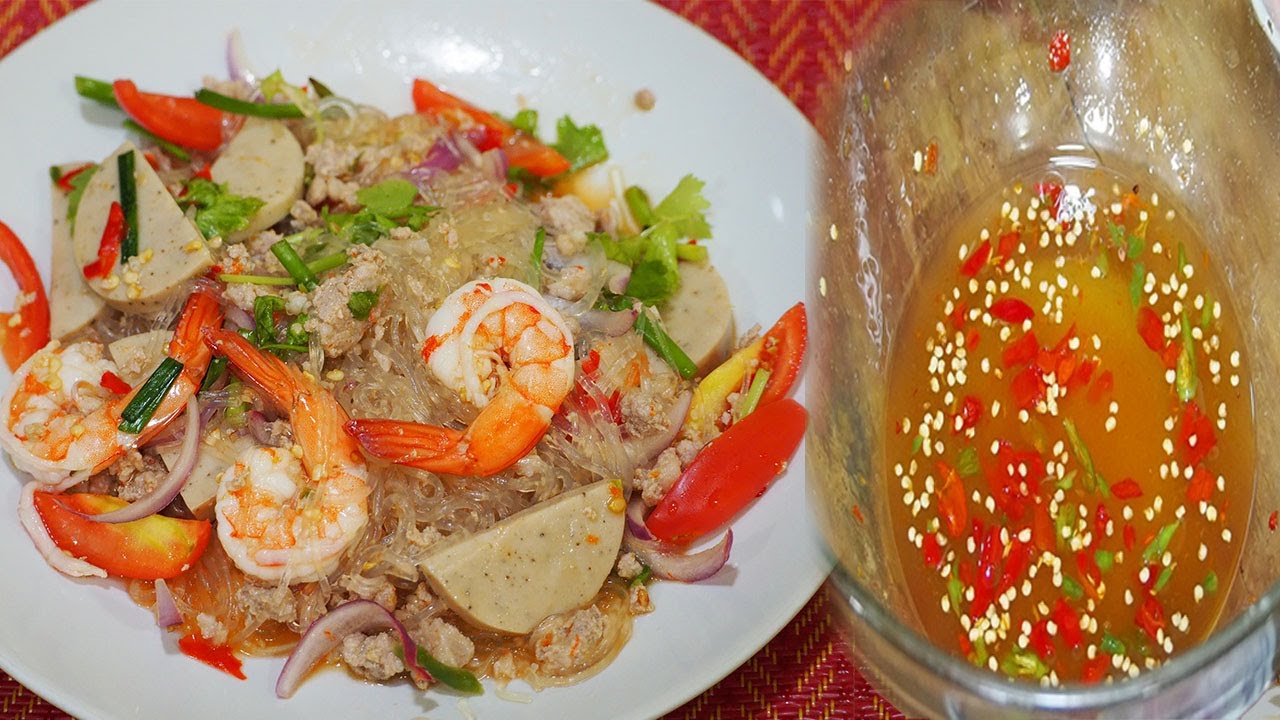 วิธีทําน้ํายําวุ้นเส้น ให้อร่อย ยำวุ้นเส้นหมูสับหมูยอสูตรทำขาย