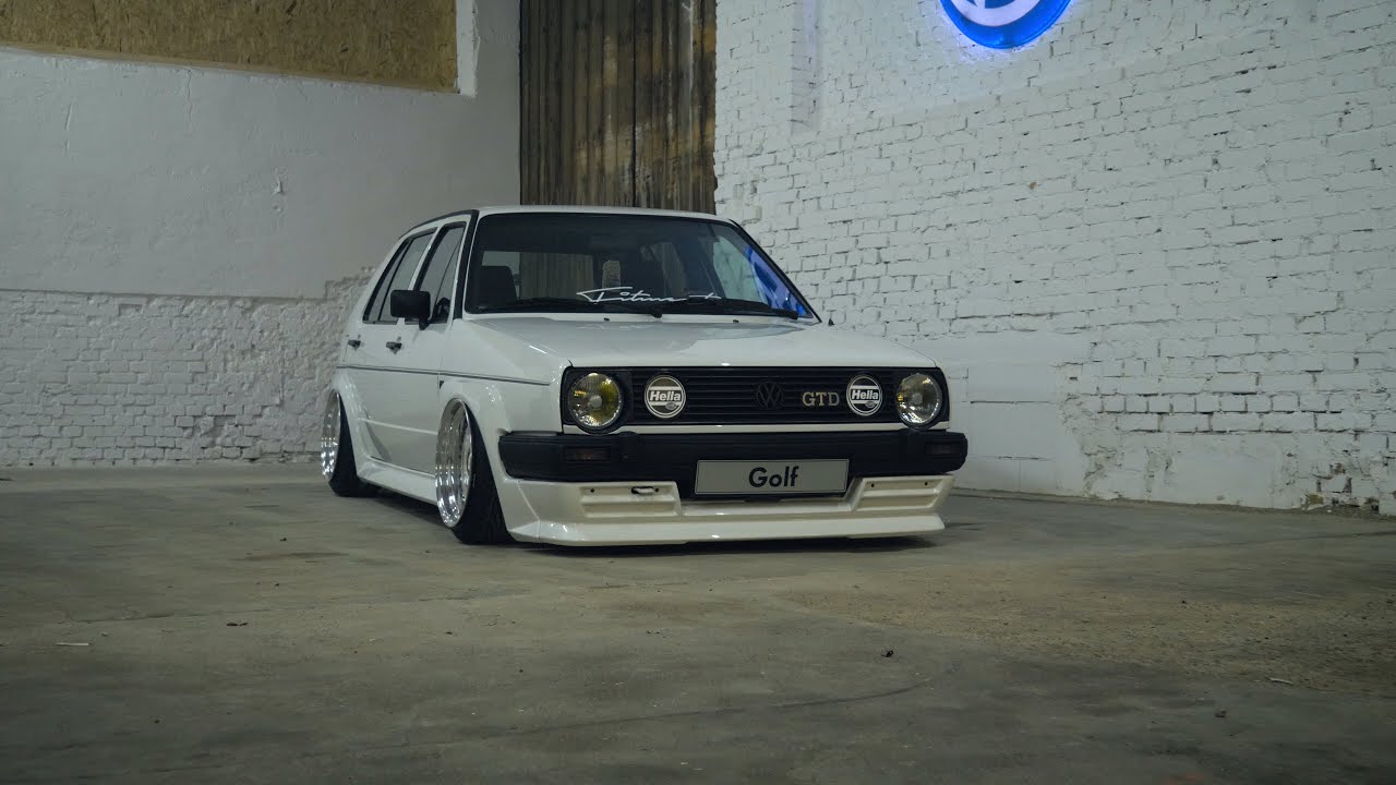 Bagged VW Golf 2 GTD I Fitment GTD I Cinematic | TPProduction (4K)