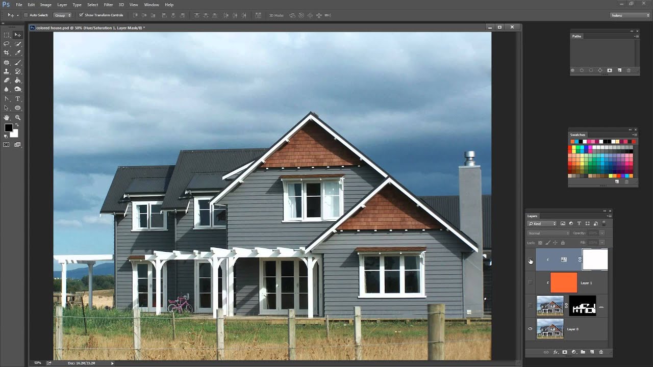 Change your House Color in Photoshop - test new colors to paint your house