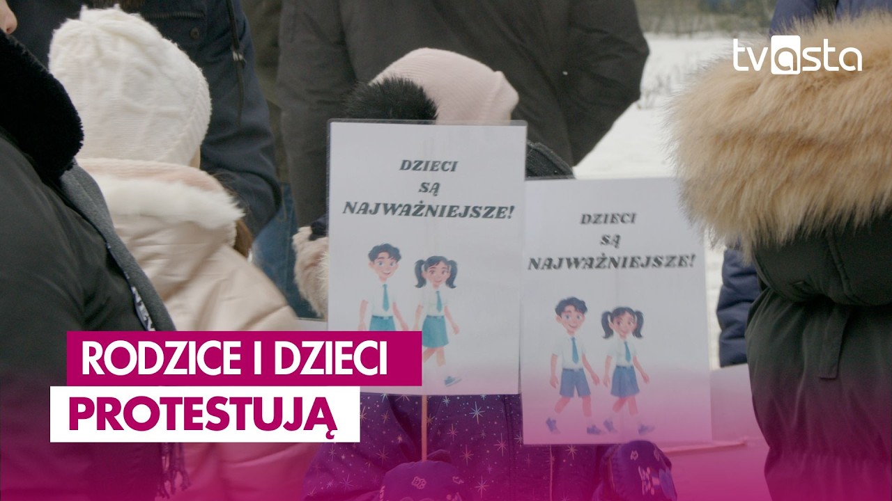 Rodzice i dzieci protestują przeciwko 