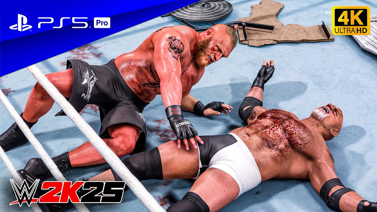 WWE 2K25 - Brock Lesnar vs. Goldberg | No Holds Barred Final Match | PS5™ Pro [4K60]