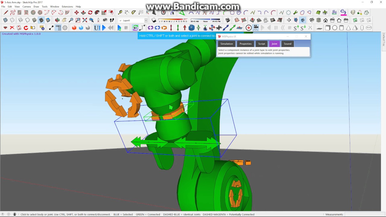 6-Axis Arm with MSPhysics