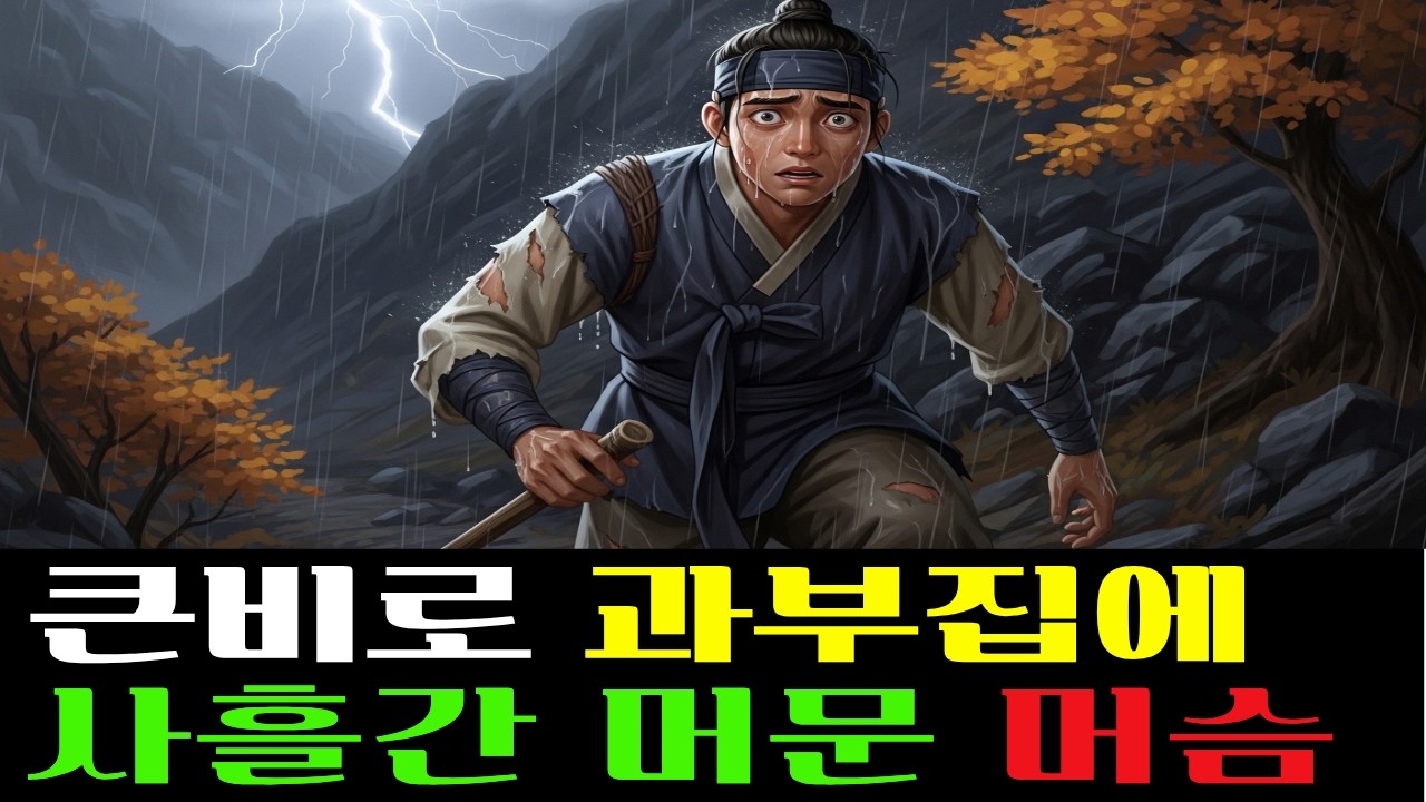 【야담마을】 큰비로 과부집에 사흘 머문 머슴 |전설 |설화 |옛날이야기 |오디오북 |수면동화 |야담 |민담 |설화
