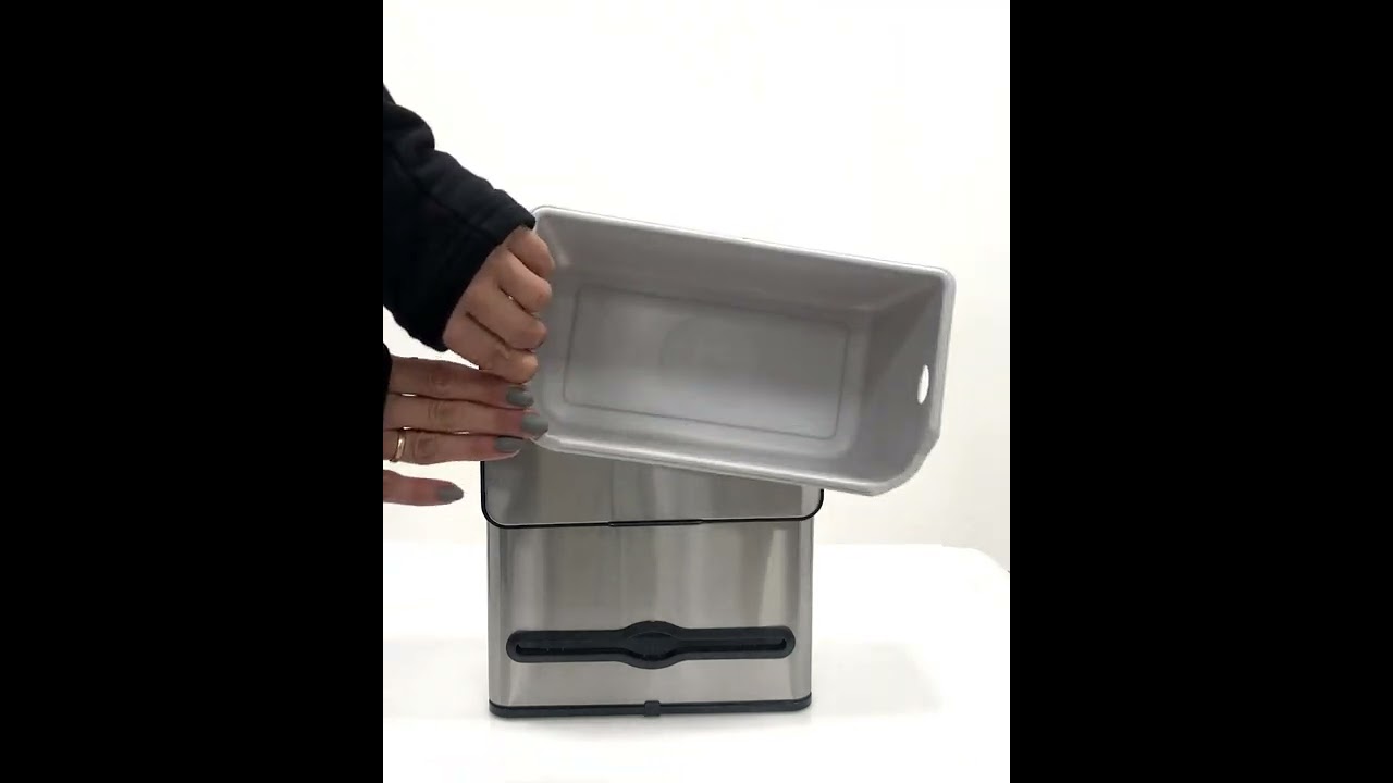 Сенсорное мусорное ведро, держатель б/полотенец, Foodatlas JAH-542, 4л