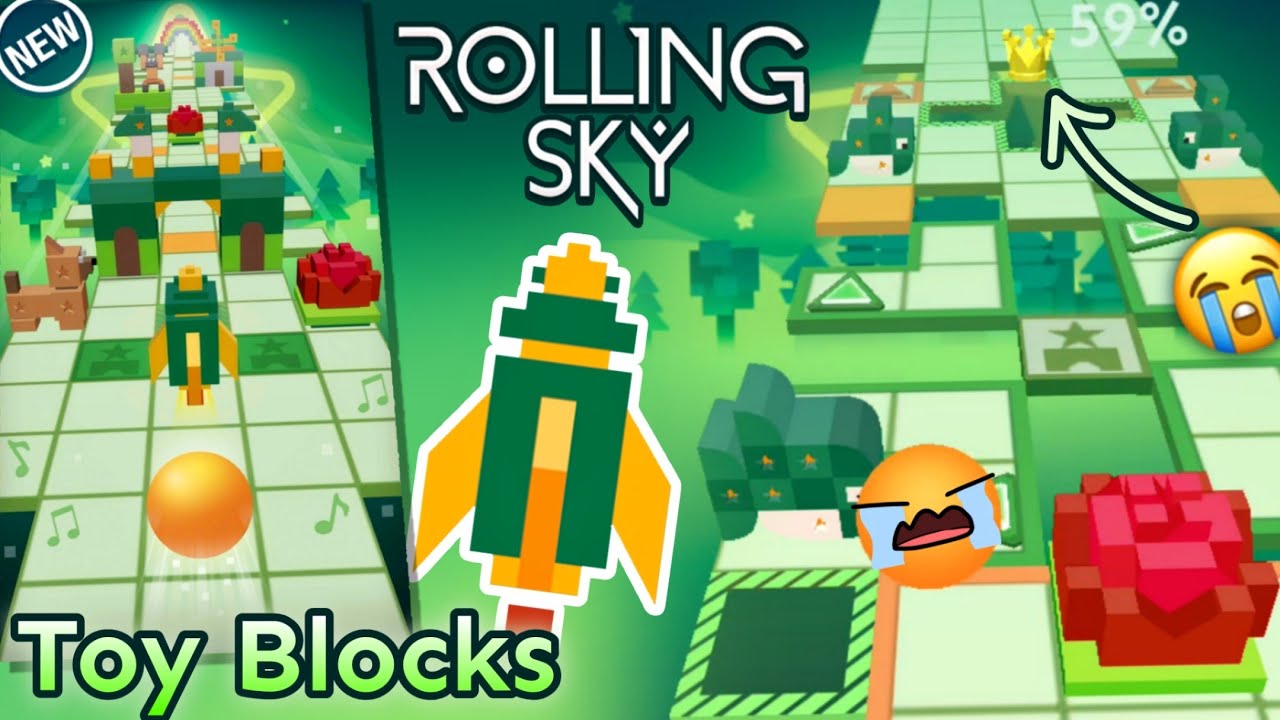 [The BLOCKED Block 🟩] Rolling Sky - Toy Blocks 
