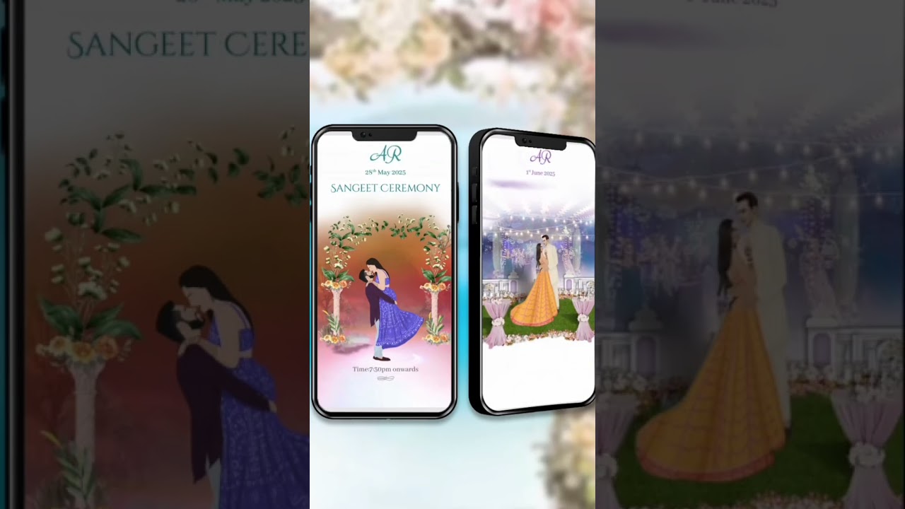 Digital Wedding Invitation Video | Luxury Wedding Video |AI- 1489