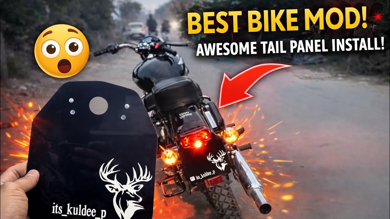 Best Modified Number Plate For Bullet 350cc || Tail Panel Installed 💀