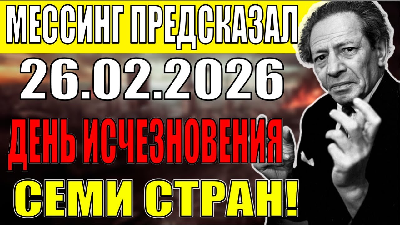 ПРОРОЧЕСТВО МЕСИНГА: 7 СТРАН ИСЧЕЗНУТ 26 ФЕВРАЛЯ 2026 | ТОЧКА НЕВОЗВРАТА