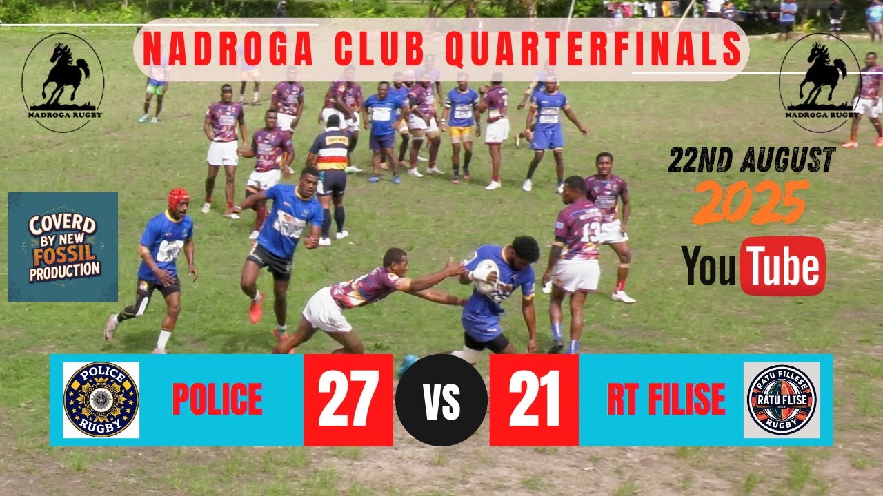 Police Rugby Club vs Ratu Filise Rugby Club. (Quarterfinals) Nadroga Club Competition. 22nd Aug 2025