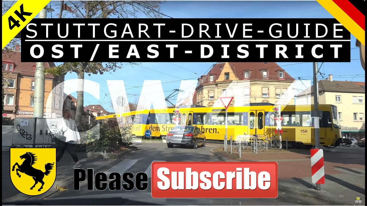 Germany Stuttgart Drive Guide  OST/EAST DISTRICT [CW44 4K 60FPS] Tourist&Travel