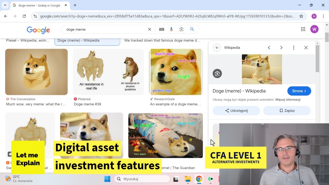Digital asset investment features (for the CFA Level 1 exam)