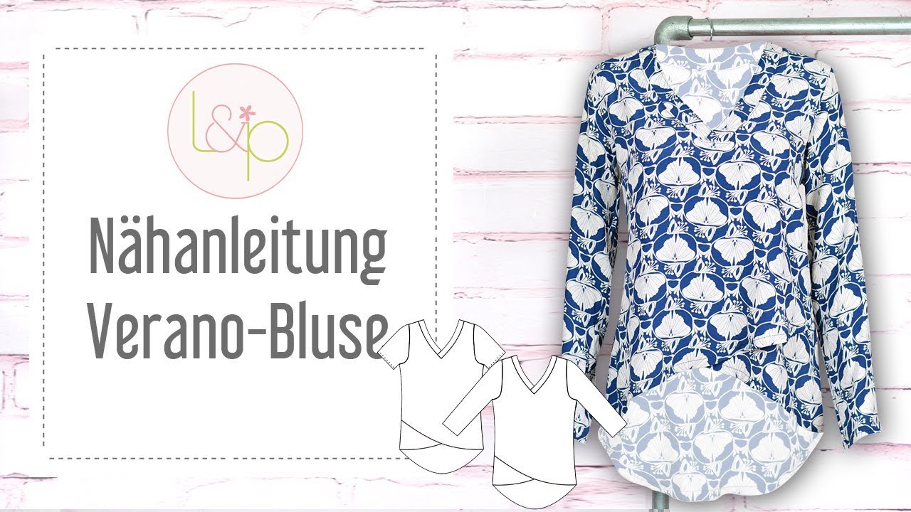 Nähanleitung lillesol Verano Bluse - eine Bluse mit V-Ausschnitt nähen