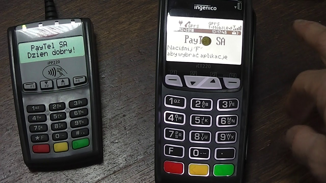 Terminal płatniczy Paytel Ingenico ICT 220 obsługa płatności kartą