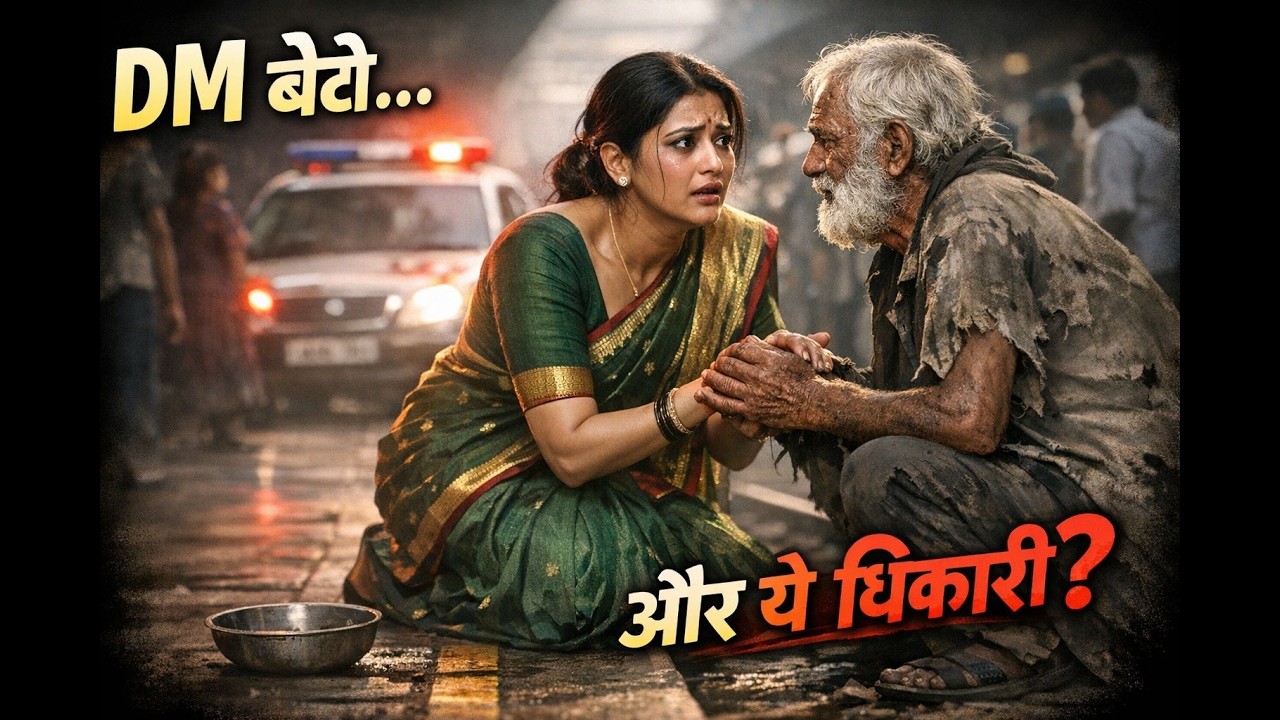 “DM बेटी और रेलवे स्टेशन का भिखारी… जब सच सामने आया, पूरा शहर रो पड़ा”