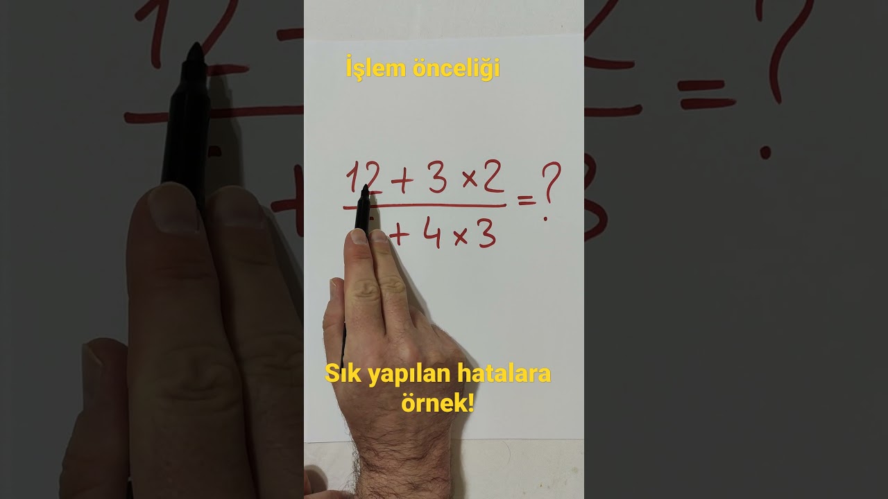 Matematik işlem &ouml;nceliği  yanlış işlem yaparak doğru sonu&ccedil;.#shorts #ayt #soru&ccedil;&ouml;z&uuml;m&uuml; #matematik #yks
