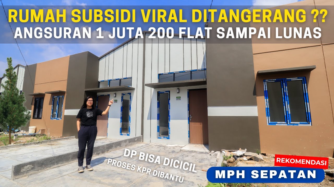 Rumah Subsidi Viral di Tangerang Cuma 100 Jutaan Rumah Murah Desain Minimalis Cicilan Flat 1 Jutaan