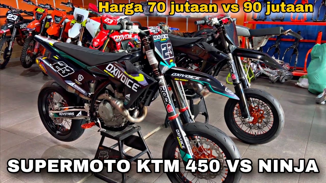 TRAIL NINJA SUPERMOTO VS KTM 450 HARGA MURAH !!