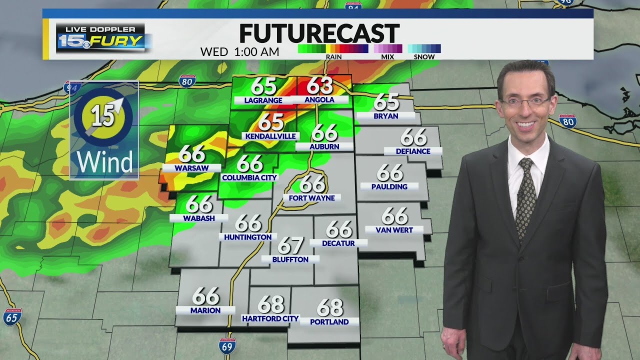 Severe storm potential extends through Wednesday morning
