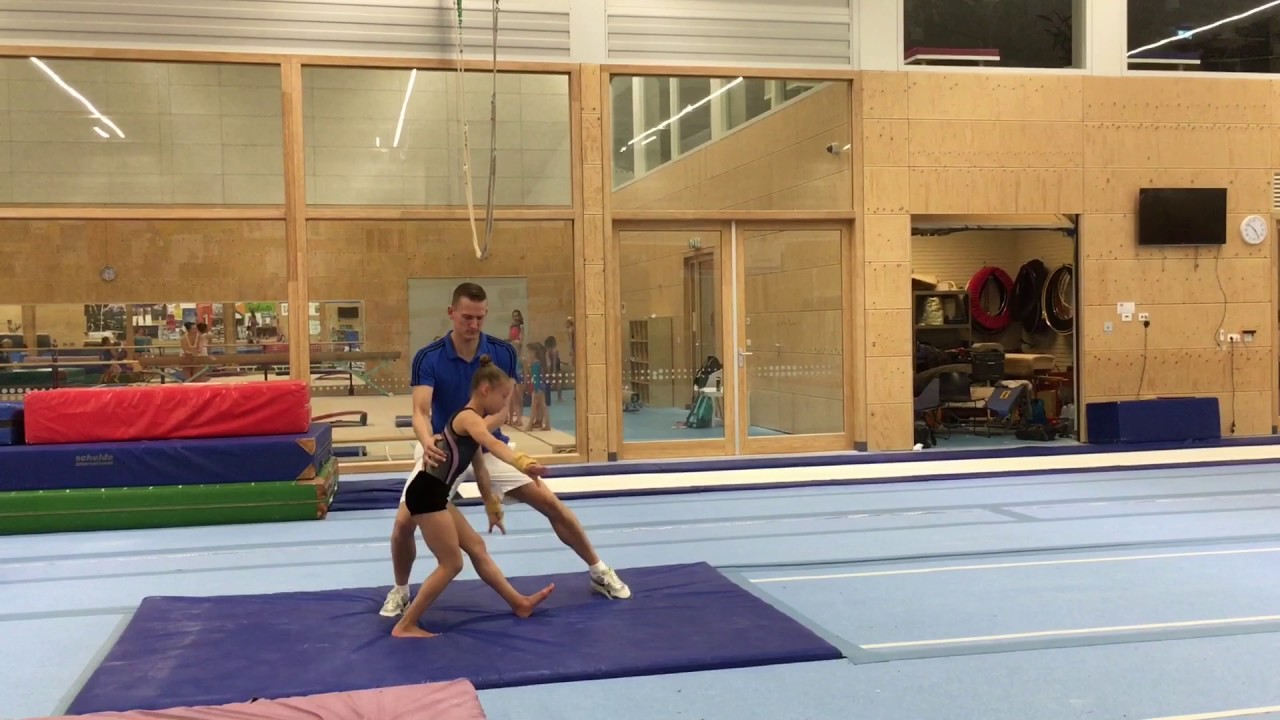 Some tumbling of the girls