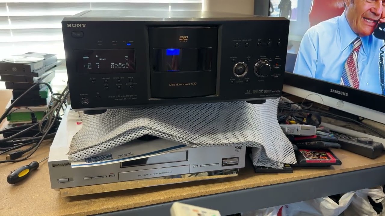 Sony DVP-CX995V Disc Explorer 400 CD SACD DVD Player HDMI w/ Remote; Tested long