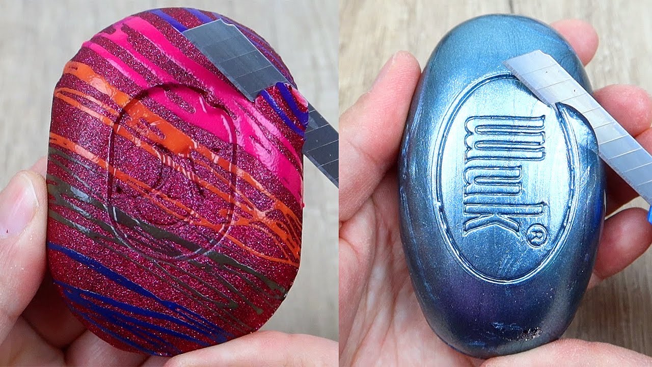 Relaxing Soap Cutting ASMR. Satisfying Soap and lipstick cutting. Corte de jabón - 945