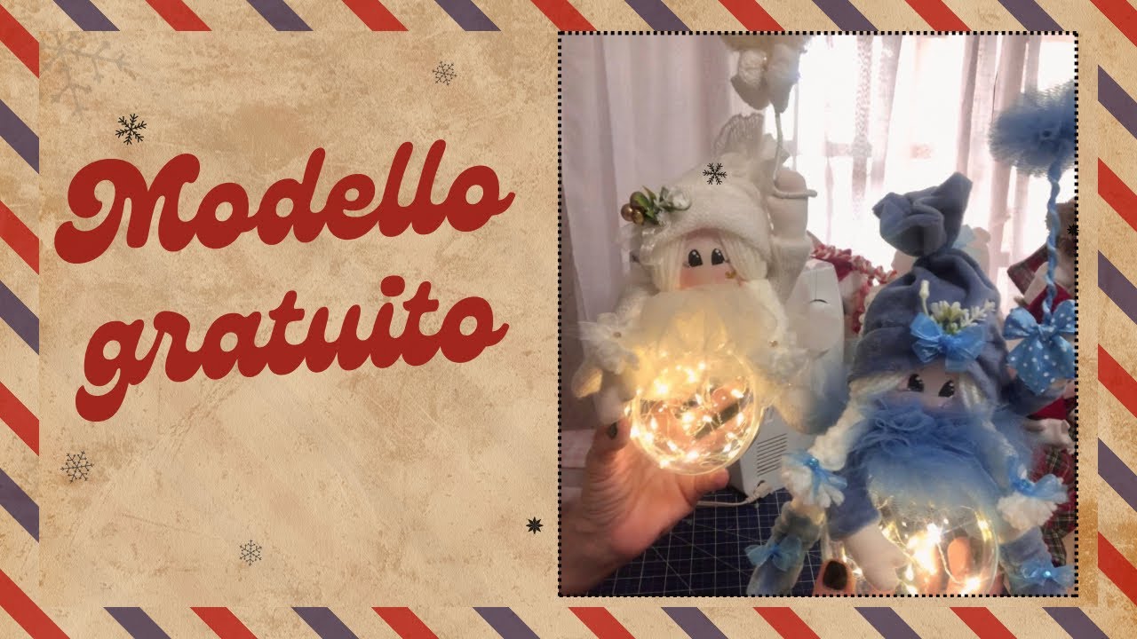 65 💝 TULLINA CON SFERA LUMINOSA 🎄✨✨✨BELLISSIMA 😻 MODELLO GRATUITO