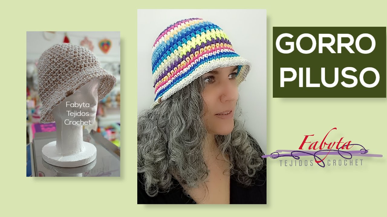 Gorro Piluso colorido tejido en crochet
