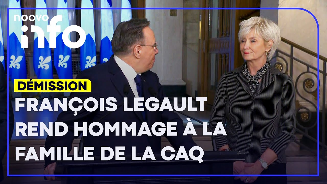 &laquo;Faire de la CAQ une famille&raquo;: Legault rend hommage aux employ&eacute;s et &agrave; sa famille apr&egrave;s sa d&eacute;mission