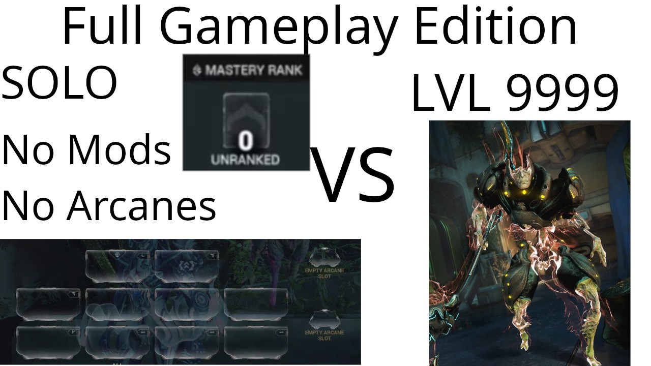 Mr0 No Mods No Arcanes SOLO vs Level Cap LVL 9999 Enemies in Warframe Void Cascade FULL GAMEPLAY