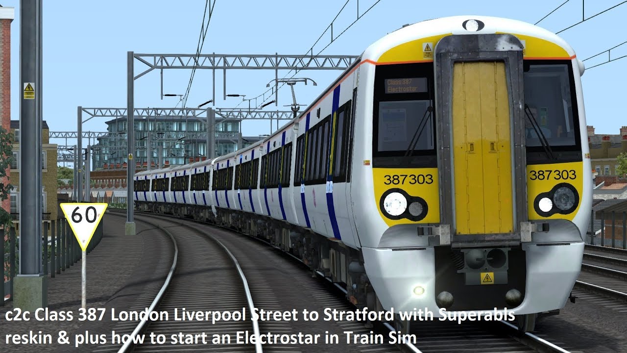 c2c Class 387 London Liverpool Street to Stratford, How to start an Electrostar in Train Sim