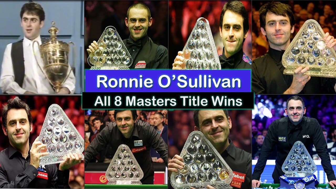 Ronnie O'Sullivan All 8 Masters Title Wins (1995- 2024)