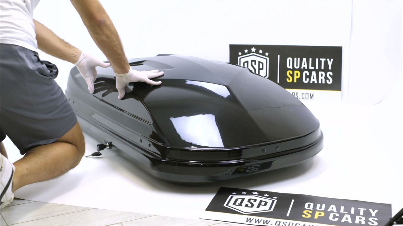 Baule Box Tetto Auto da 420LT Nero | Portabagagli QUALITYSPCARS Vista a 360 Gradi