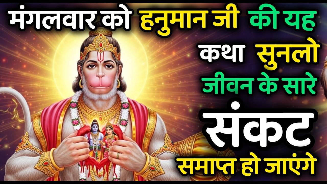 मंगलवार को हनुमान जी की यह कथा सुन लो | जीवन के सारे संकट दूर हो जाएंगे | Hanuman Katha