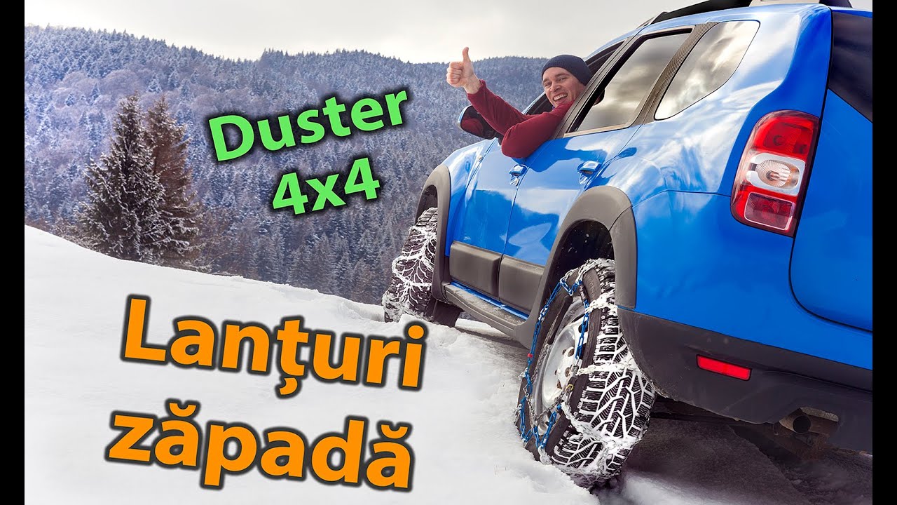 LANTURI pe Dacia Duster 4x4! Bune de ceva sau nu? Testate pe zapada si gheata!