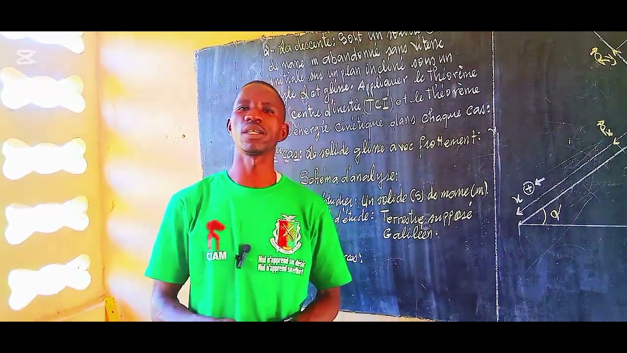 Mouvement d'un solide en translation sur un plan incliné 