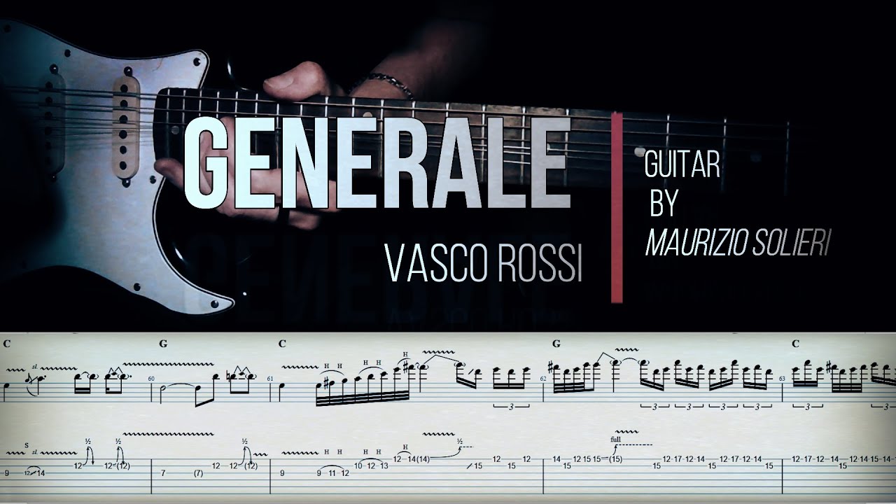 GENERALE - Vasco Rossi | Full TAB | Guitar Cover | Tutorial | Lesson | Spartito
