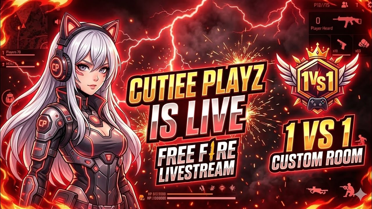 FREE FIRE LIVE 🔴| CUSTOM ROOMS 😍 ID REACTION | Girl Live