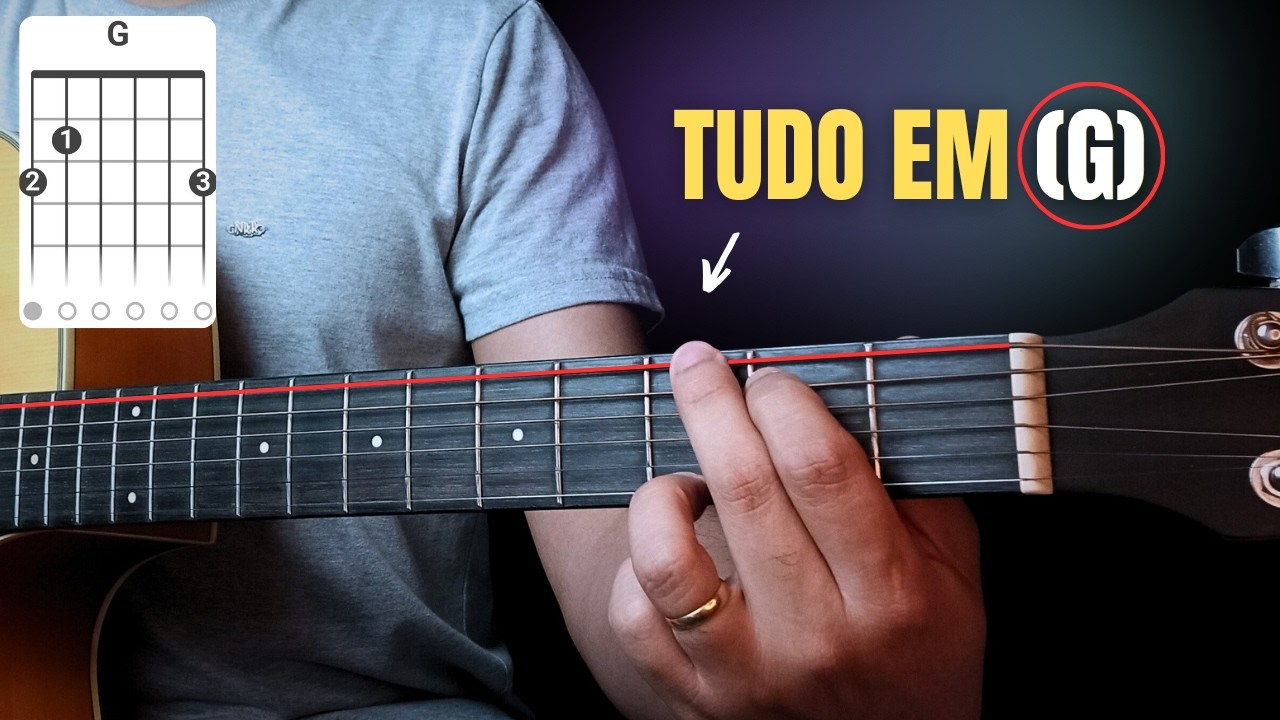 Como saber o PRÓXIMO ACORDE da música no TOM DE SOL MAIOR - Aula de violão
