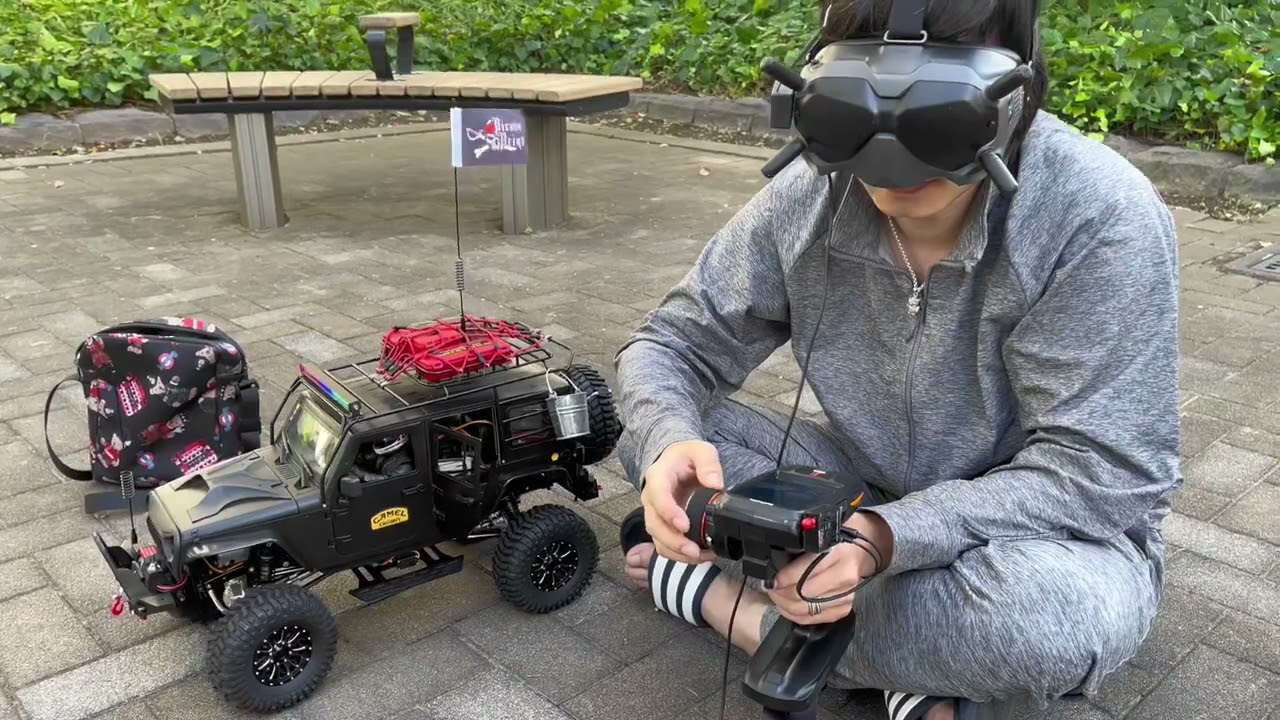 I made my first FPV Head Track RC car. #RC #FPV #Head Tracker #DJI FPV