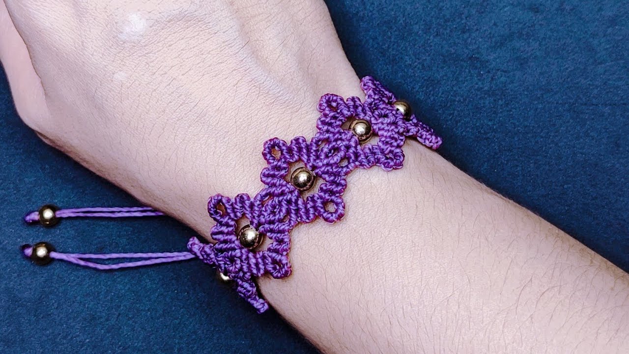 Pulseira Macrame Boho Fácil e Simples/Macrame Bracelet Easy Tutorial.🌺✨