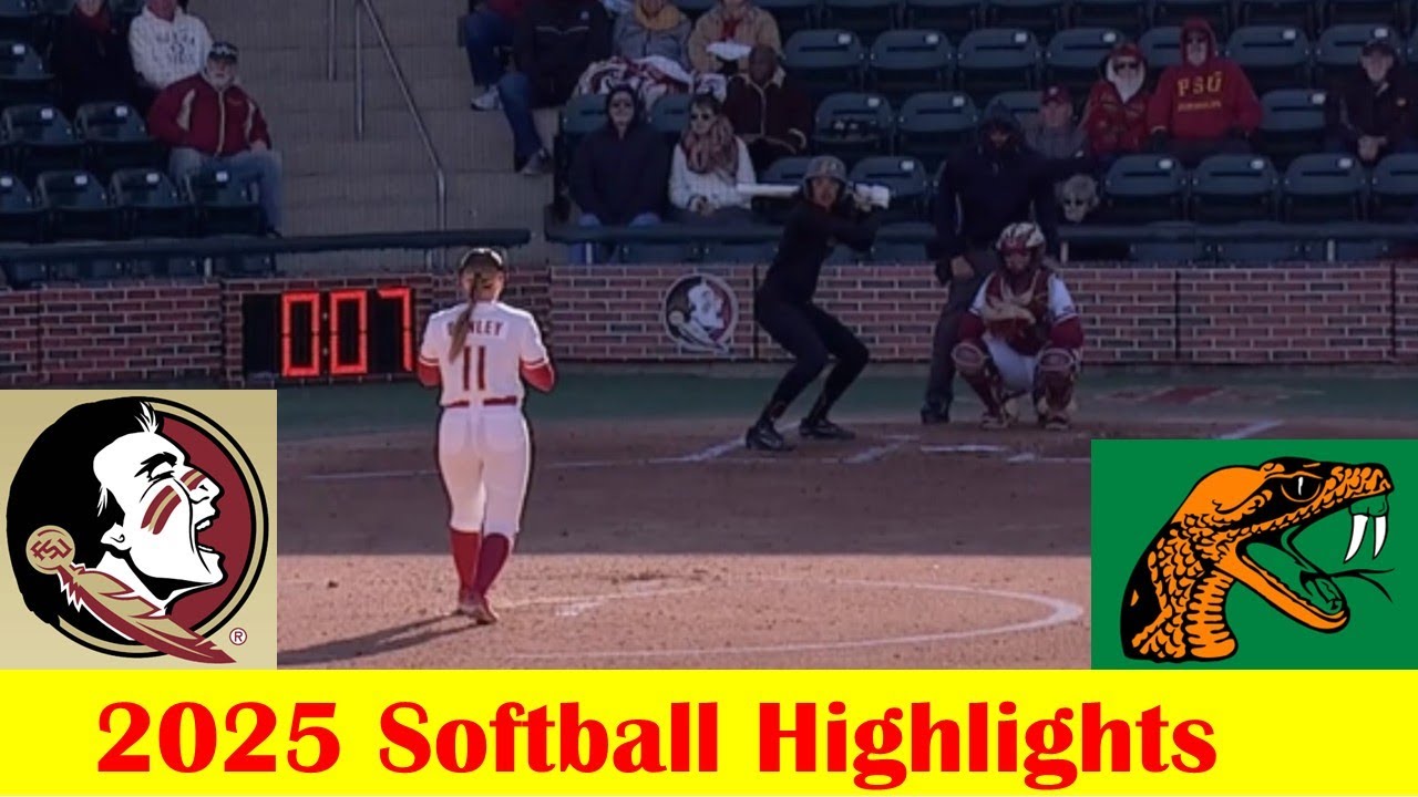 Florida A&M vs #8 Florida State Softball Game Highlights 2 20 2025