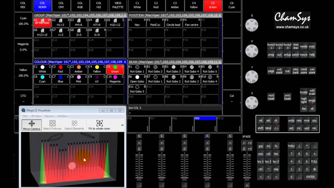 [Tuto ChamSys #2] - Palettes, sélection & fan