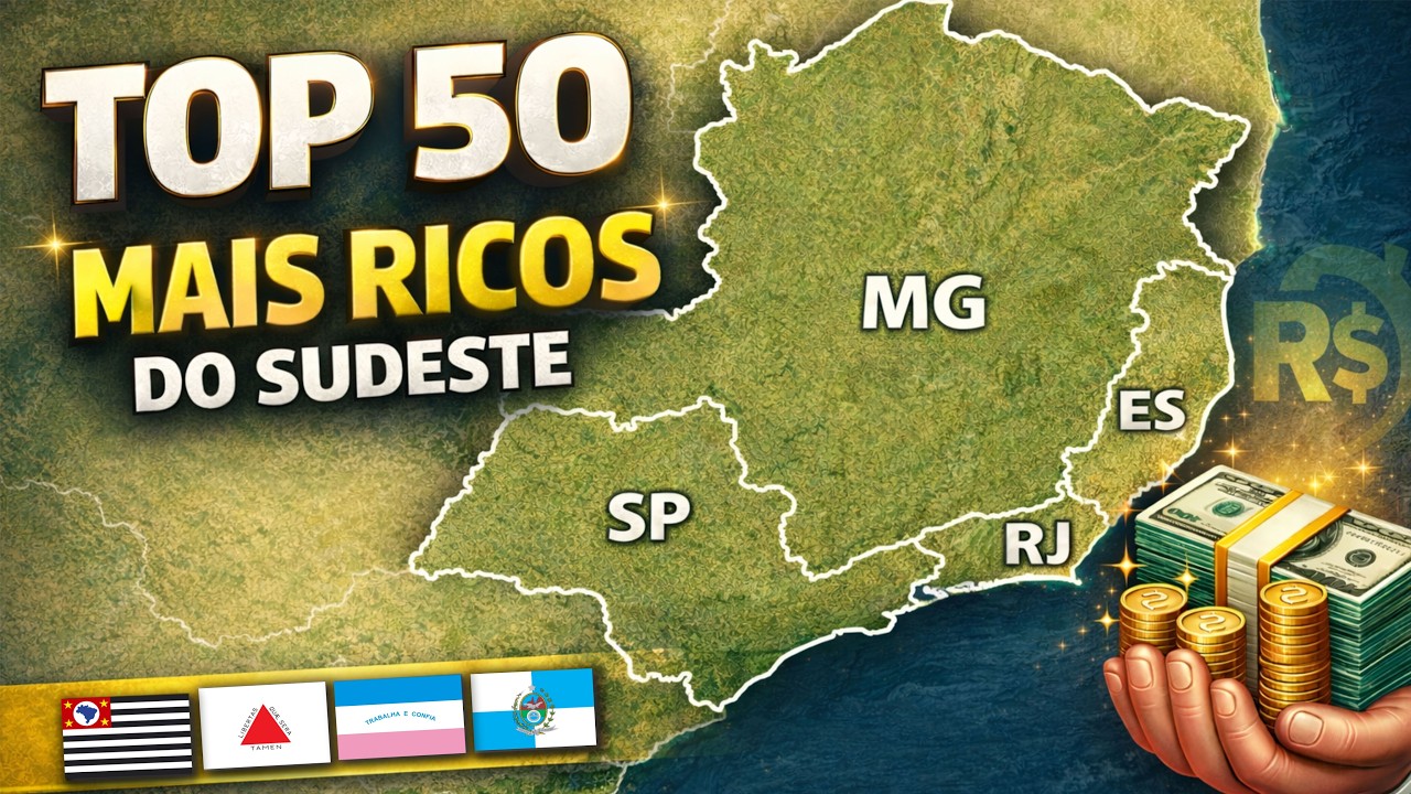 Os 50 Munic&iacute;pios Mais Ricos do SUDESTE do Brasil &ndash; As Grandes Pot&ecirc;ncias do Sudeste